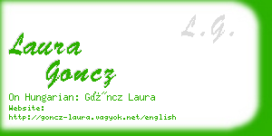 laura goncz business card